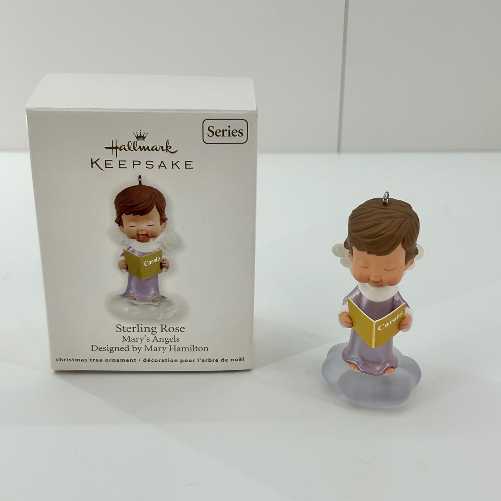 Hallmark Keepsake Sterling Rose Marys Angels Christmas Ornament 2012 Hamilton‎